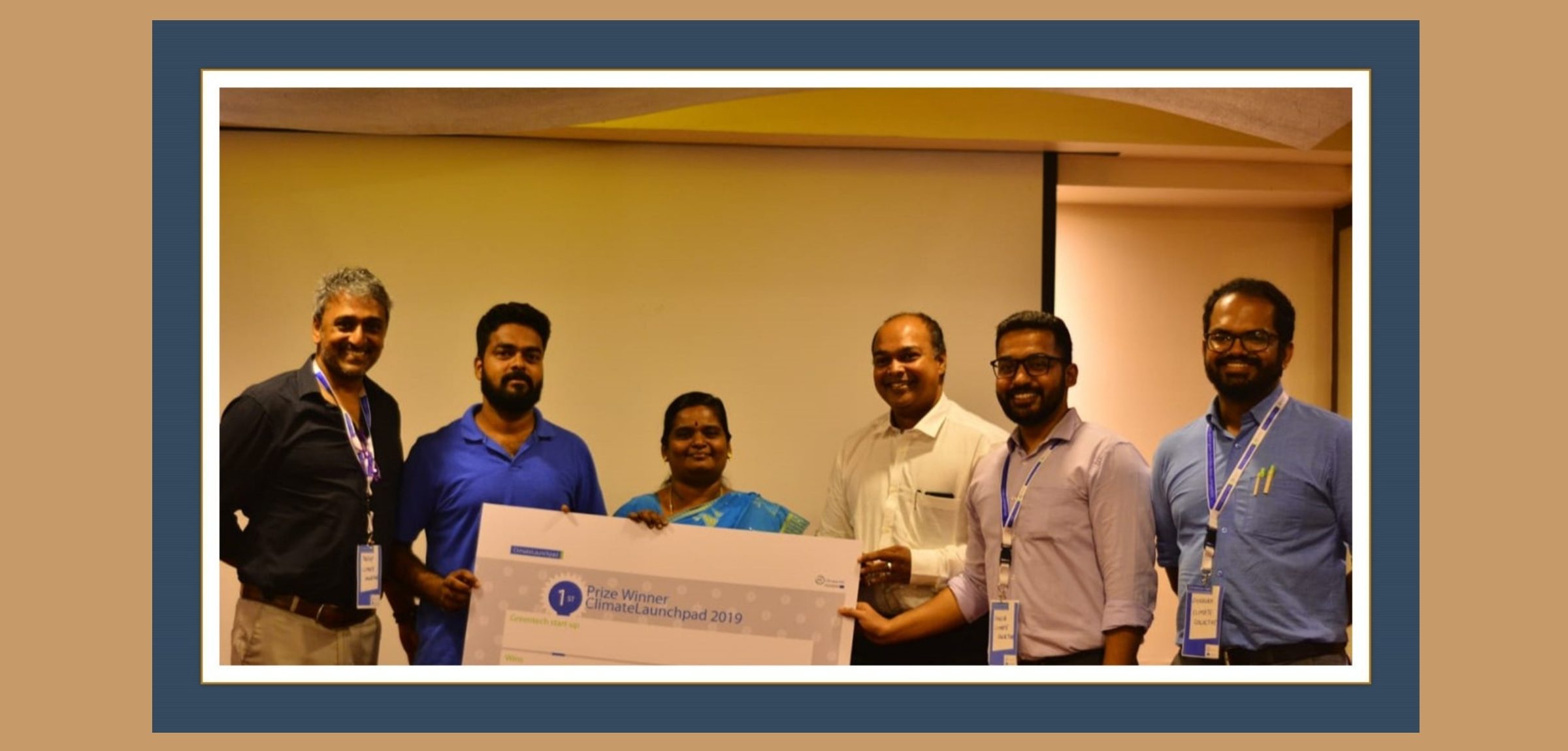 1st Prize Winner, ClimateLaunchpad 2019 — Puducherry Chapter, at Pondicherry University
