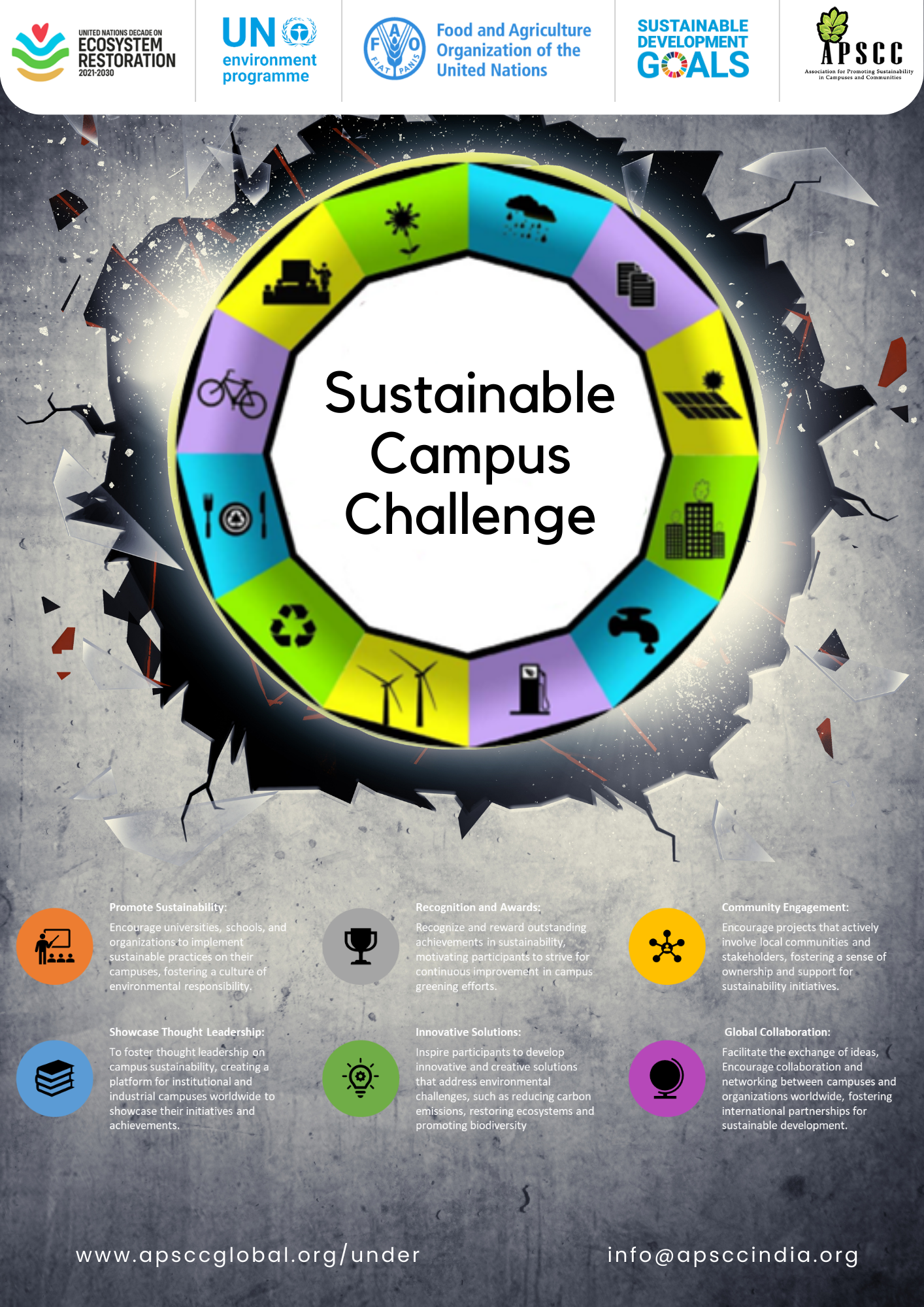 Game ON Sustainable Campus Challenge flyer